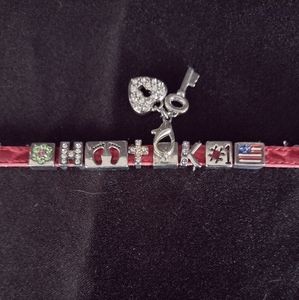 Red leather bracelet